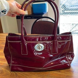Patent leather Coach purse